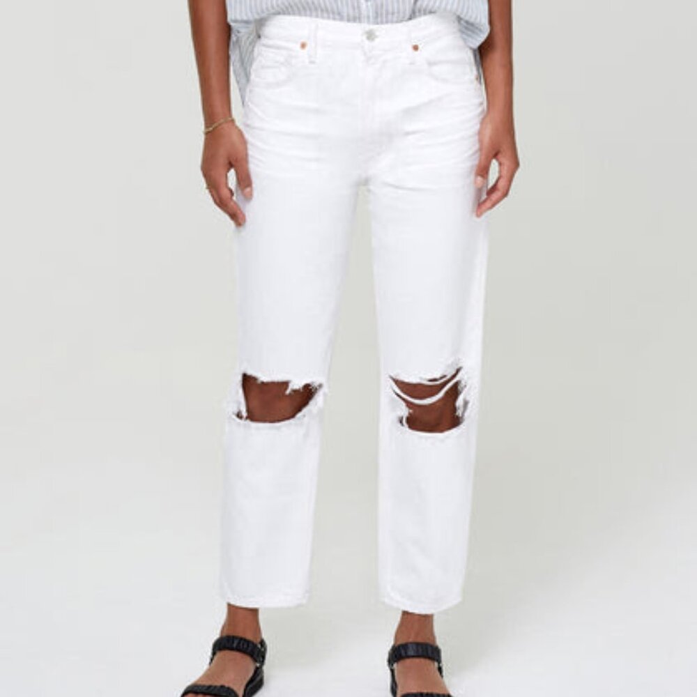Citizens of Humanity Marlee Jeans White Straight Leg Breezeway Size 31